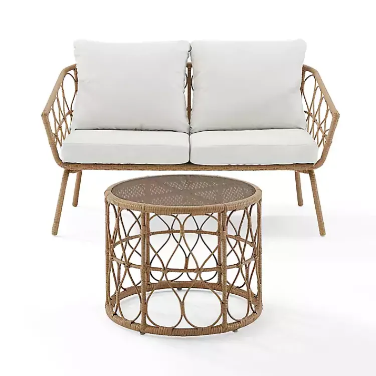 Kirklands Home Woven Loop Rattan 2-pc. Outdoor Loveseat Set Online