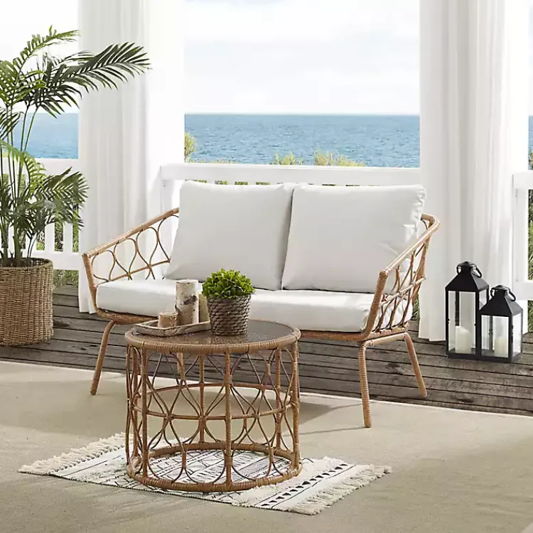 Kirklands Home Woven Loop Rattan 2-pc. Outdoor Loveseat Set Online