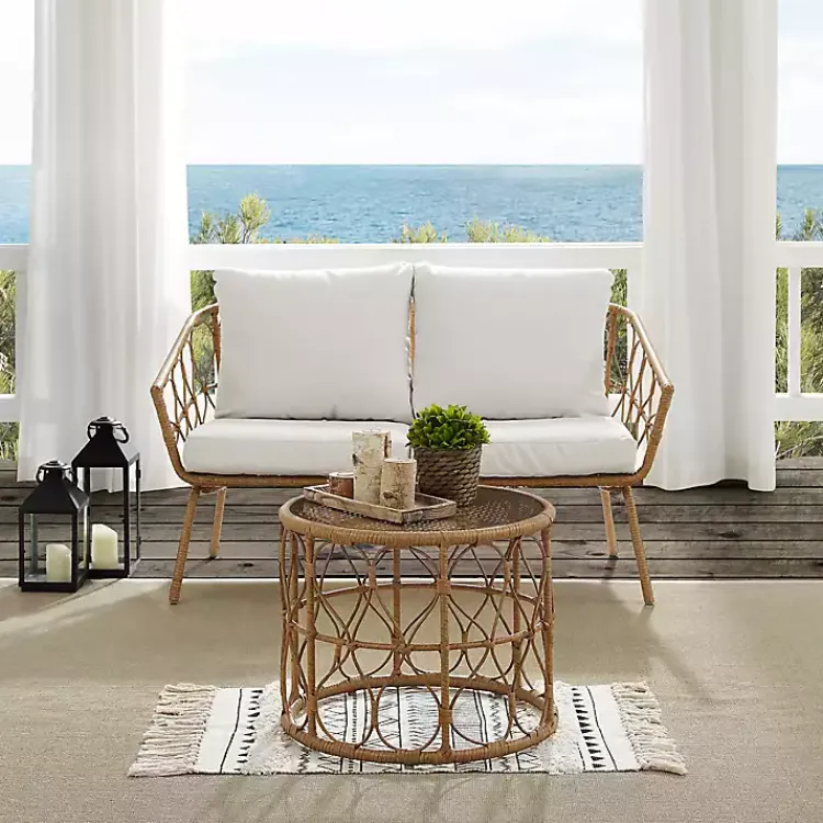 Kirklands Home Woven Loop Rattan 2-pc. Outdoor Loveseat Set Online
