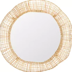 Kirklands Home Woven Natural Cane Round Alia Wall Mirror Sale