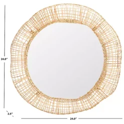 Kirklands Home Woven Natural Cane Round Alia Wall Mirror Sale