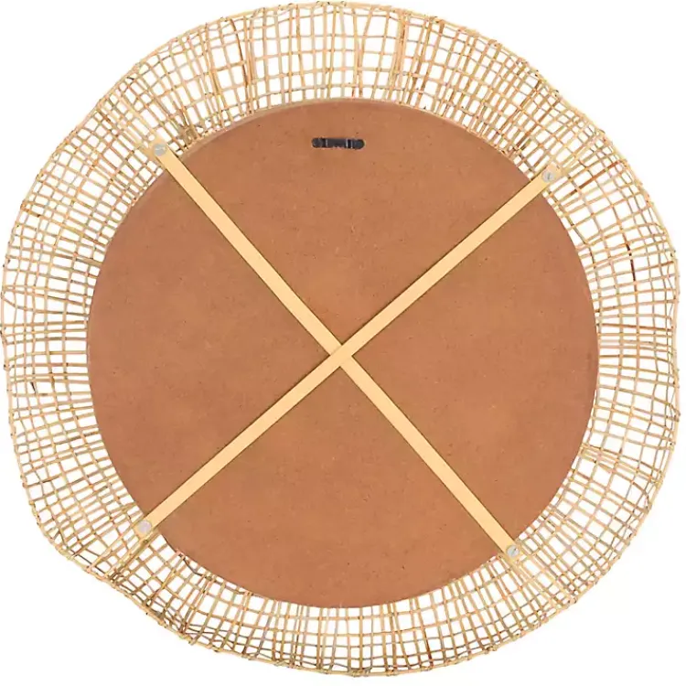 Kirklands Home Woven Natural Cane Round Alia Wall Mirror Sale