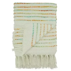 Blankets & Throws>Kirklands Home Woven Rainbow Stripe Tassel Throw