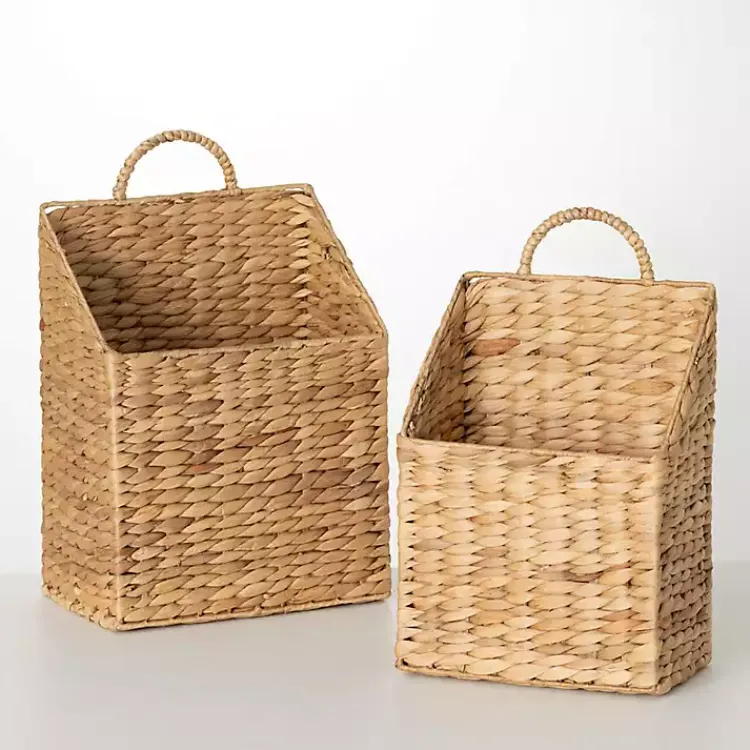 Baskets & Boxes>Kirklands Home Woven Recgle Baskets with Handles, Set of 2 Tan