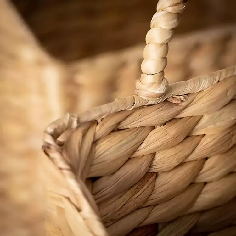 Baskets & Boxes>Kirklands Home Woven Recgle Baskets with Handles, Set of 2 Tan