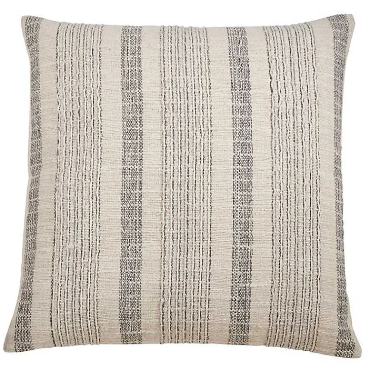 Pillows>Kirklands Home Woven Stripe Throw Pillow Tan