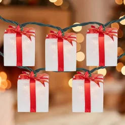 Christmas Tree Decorations>Kirklands Home Wrapped Christmas Gifts 10-pc. String Lights