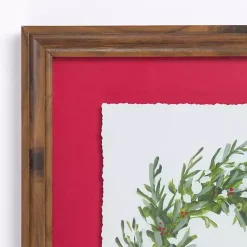 Christmas Art & Wall Decor>Kirklands Home Wreath with Red Ribbon Framed Art Print