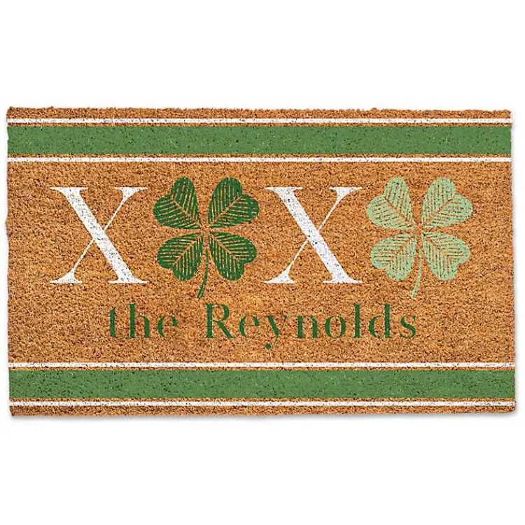 Kirklands Home XOXO Clover Personalized Coir Doomat