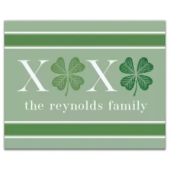St Patricks Day Decorations>Kirklands Home XOXO Clover Personalized Canvas Wall Plaque
