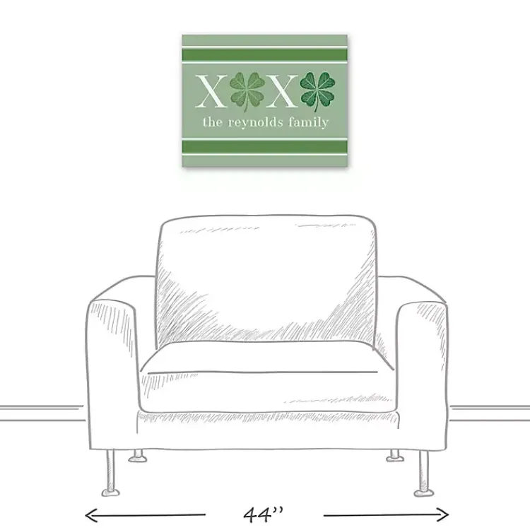St Patricks Day Decorations>Kirklands Home XOXO Clover Personalized Canvas Wall Plaque