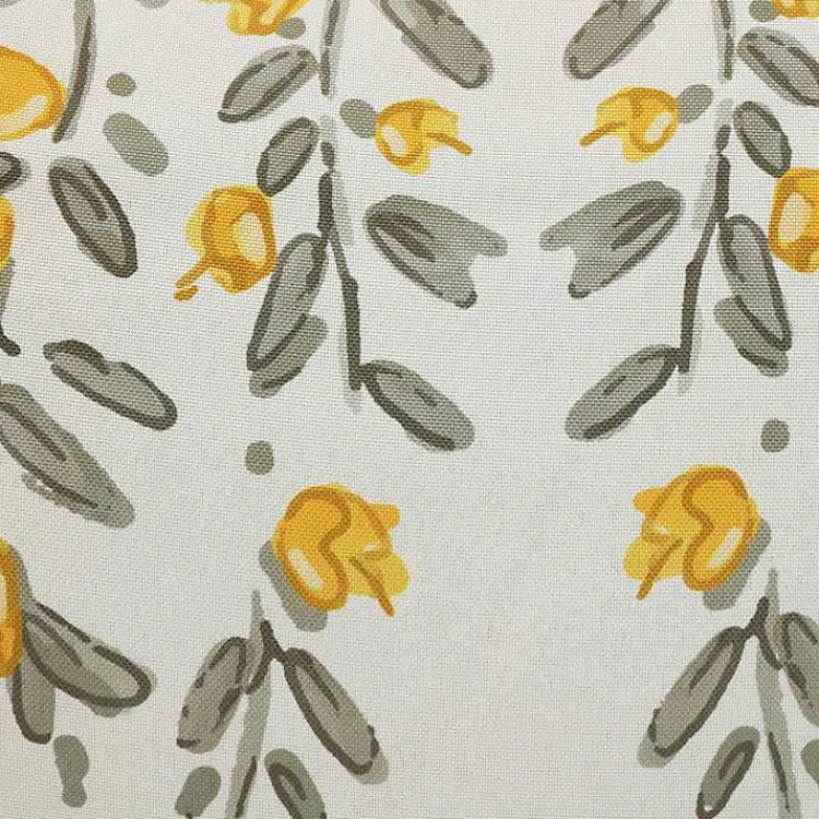 Kirklands Home Yellow & Gray Floral Outdoor Pillow Outlet