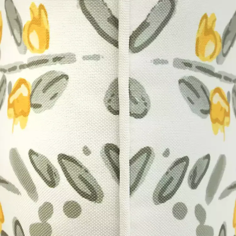 Kirklands Home Yellow & Gray Floral Outdoor Pillow Outlet