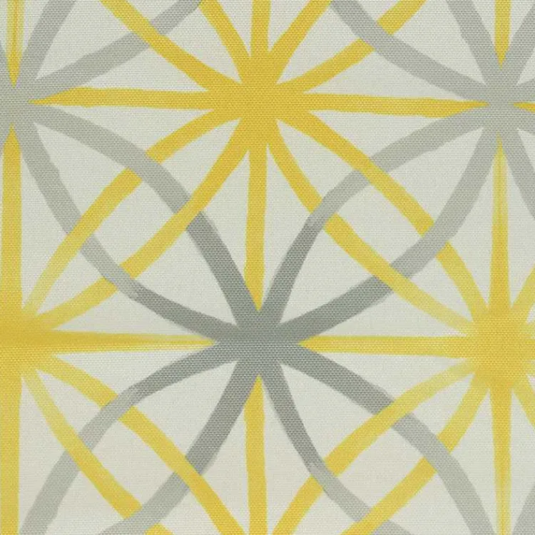 Kirklands Home Yellow & Gray Geometric Flowers Outdoor Pillow Online