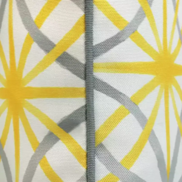 Kirklands Home Yellow & Gray Geometric Flowers Outdoor Pillow Online