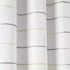 Kirklands Home Yellow and Gray Ombre Stripe Shower Curtain Clearance