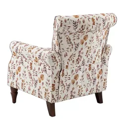 Kirklands Home Yellow and Orange Leaf Upholstered Accent Chair Discount
