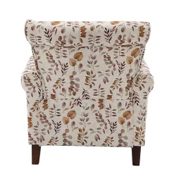Kirklands Home Yellow and Orange Leaf Upholstered Accent Chair Discount