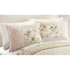 Kirklands Home Yellow and Pink Patchwork Blooms Full/Queen Quilt Hot