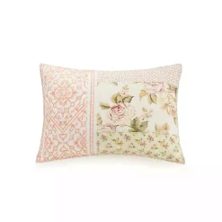 Kirklands Home Yellow and Pink Patchwork Blooms Full/Queen Quilt Hot