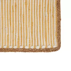 Kirklands Home Yellow and White Striped Placemats, Set of 4 Outlet