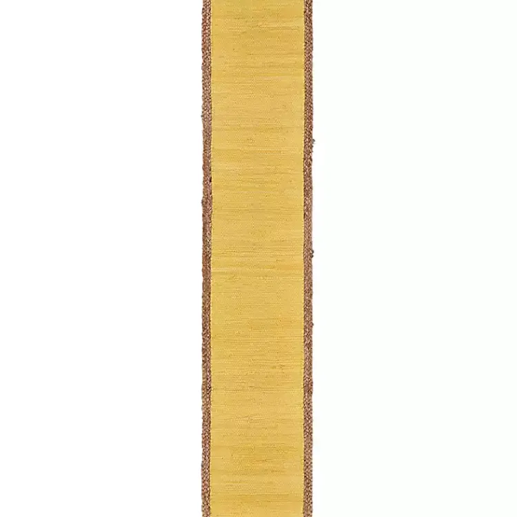 Kirklands Home Braided Jute Table Runner Yellow Best