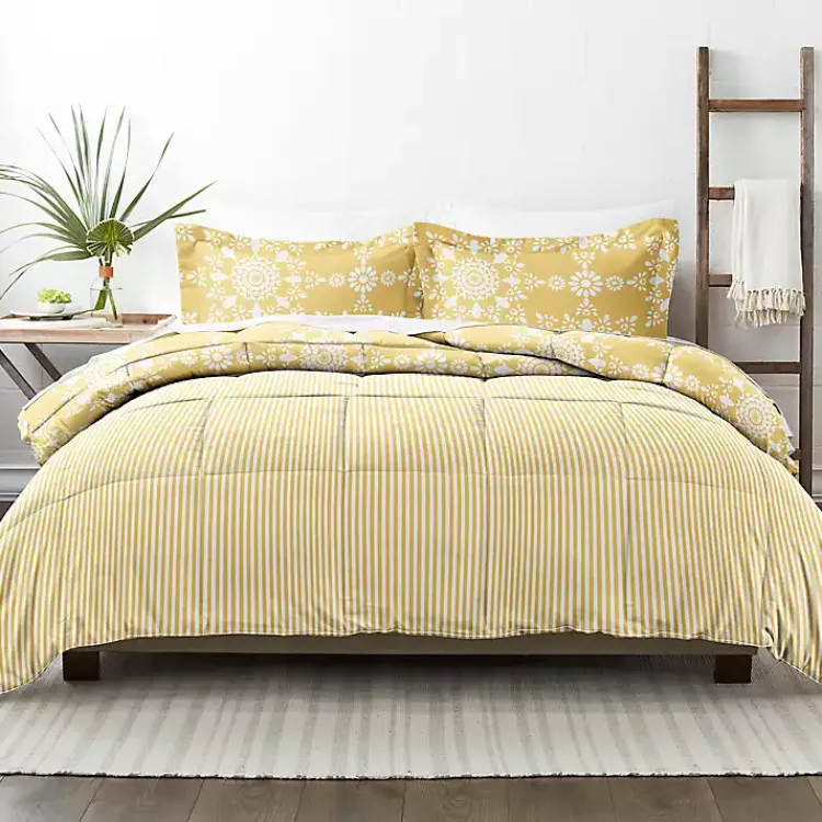 Kirklands Home Daisy Medallion Twin 3-pc. Comforter Set Yellow Outlet