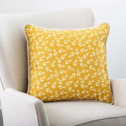 Pillows>Kirklands Home Embroidered Claudia Pillow Yellow