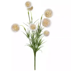 Stems & Bouquets>Kirklands Home Yellow Floral Pom-Pom Bundles, Set of 6