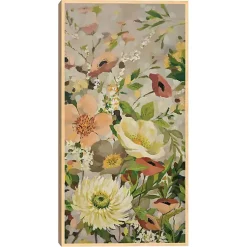Kirklands Home Flowers Framed Canvas Art Print Yellow New
