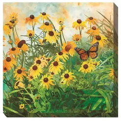 Kirklands Home Yellow Flowers Outdoor Canvas Art Print Online