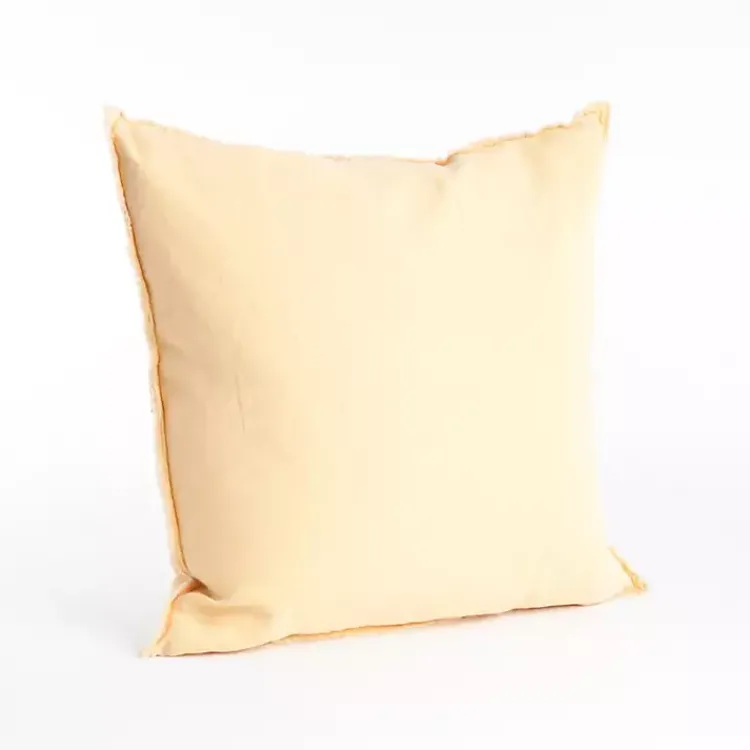 Pillows>Kirklands Home Fringed Edge Pillow Yellow
