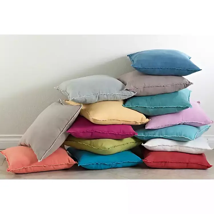Pillows>Kirklands Home Fringed Edge Pillow Yellow