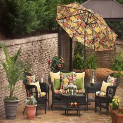 Kirklands Home Herringbone Outdoor Pillows, Set of 2 Yellow Outlet