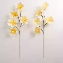 Stems & Bouquets>Kirklands Home Japanese Magnolia Sprays, Set of 2 Yellow