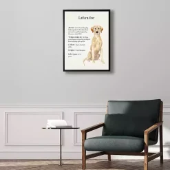 Kirklands Home Yellow Labrador Facts Framed Wall Plaque Best