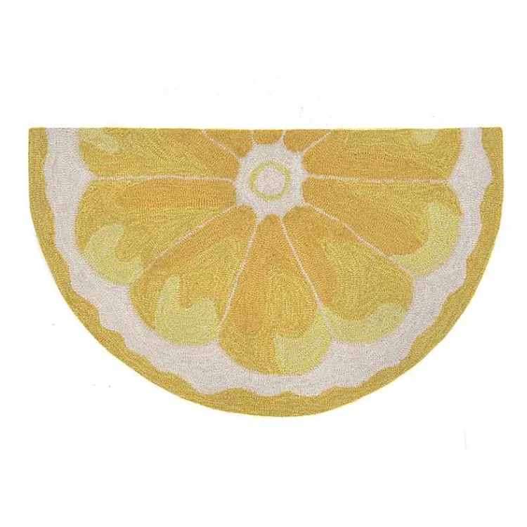 Kirklands Home Yellow Lemon Indoor/Outdoor Accent Rug, 2x3 Online