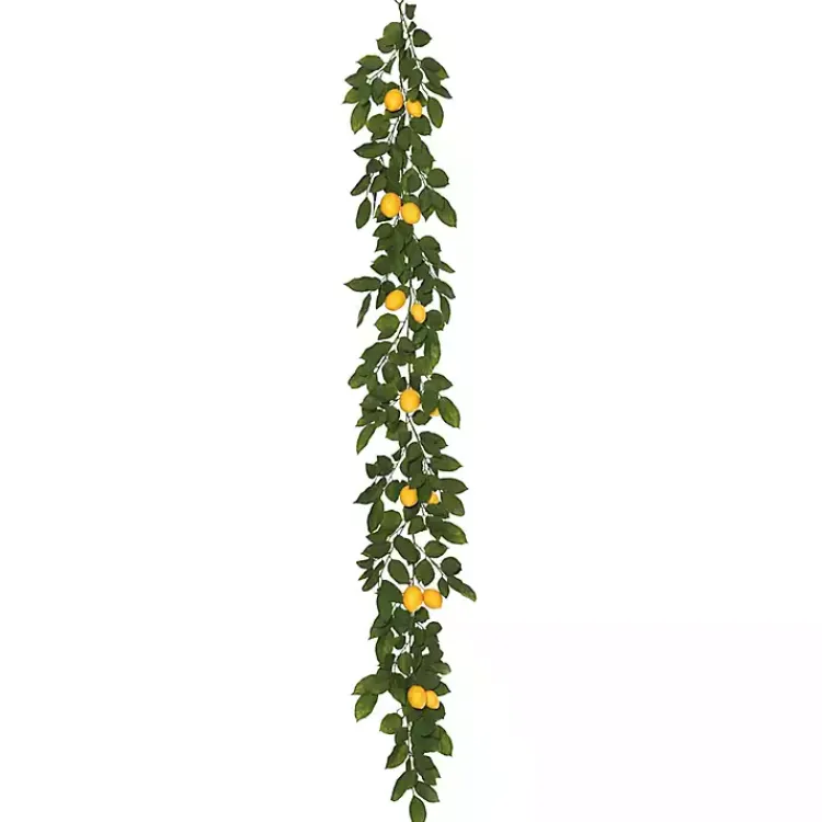 Arrangements & Greenery>Kirklands Home Yellow Lemon Leaf Garland