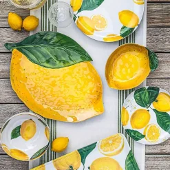 Kirklands Home Lemon Melamine Cereal Bowls, Set of 6 Yellow Clearance