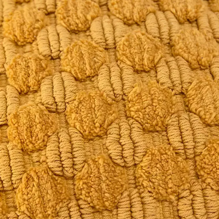 Pillows>Kirklands Home Looped Cotton Throw Pillow Yellow