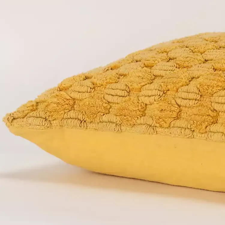 Pillows>Kirklands Home Looped Cotton Throw Pillow Yellow
