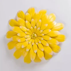 Kirklands Home Metal Flower Outdoor Wall Plaque Yellow Discount