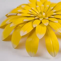 Kirklands Home Metal Flower Outdoor Wall Plaque Yellow Discount