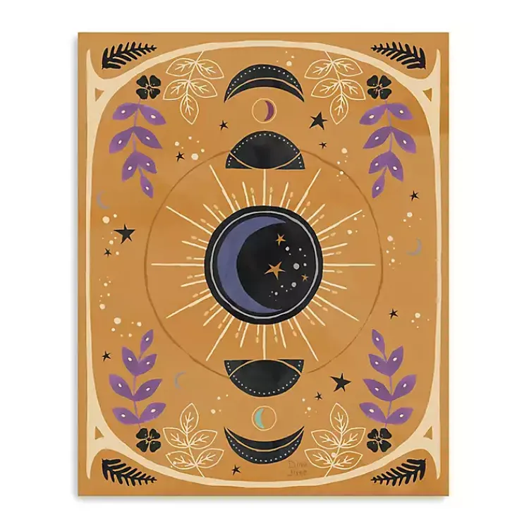 Halloween>Kirklands Home Yellow Moon Phases Canvas Art Print
