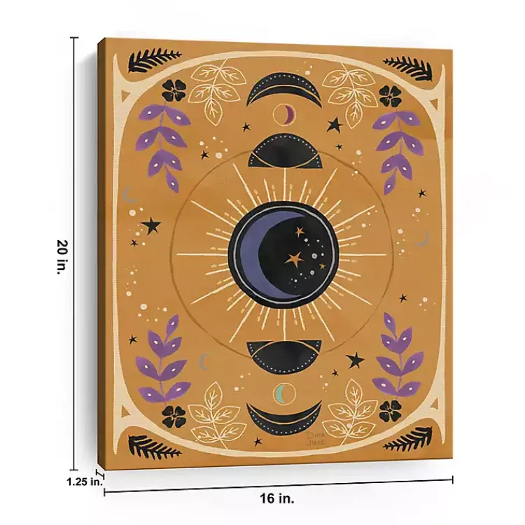 Halloween>Kirklands Home Yellow Moon Phases Canvas Art Print