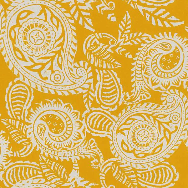 Kirklands Home Yellow Paisley Outdoor Seat Cushions, Set of 2 Sale