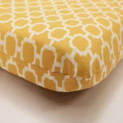 Kirklands Home Pattern Outdoor Chair Cushion Yellow Hot