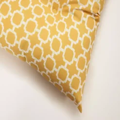 Kirklands Home Pattern Tufted Outdoor Settee Cushion Yellow Discount