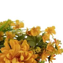 Fall>Kirklands Home Yellow Peony and Greenery Wreath