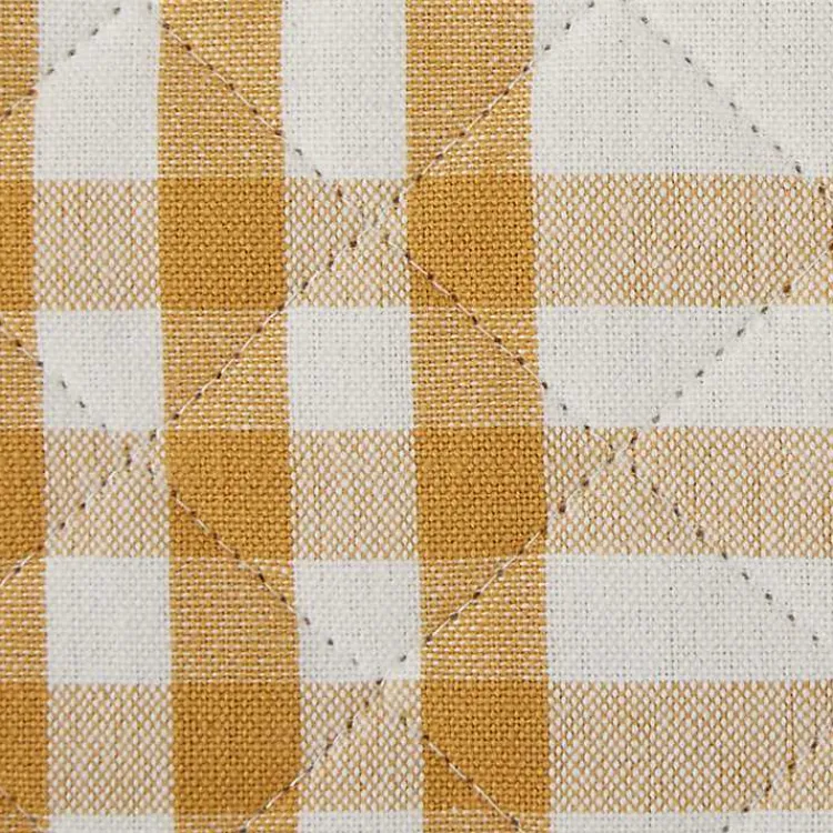Kirklands Home Yellow Plaid Eat Drink Enjoy 4-pc. Dish Towel Set Hot
